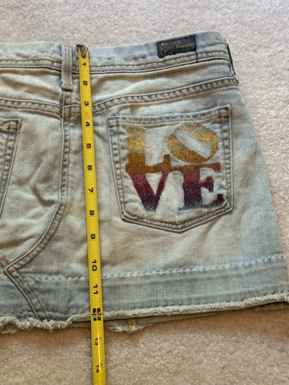 Citizens of Humanity LOVE Jean Mini Skirt distressed size 28